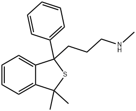 1,3-ジヒドロ-N,3,3-トリメチル-1-フェニルベンゾ[c]チオフェン-1-プロパン-1-アミン 化学構造式