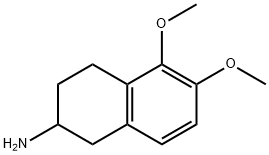 1,2,3,4-テトラヒドロ-5,6-ジメトキシ-2-ナフタレンアミン 化学構造式