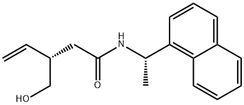 4-PentenaMide, 3-(hydroxyMethyl)-N-[(1S)-1-(1-naphthalenyl)ethyl]-, (3S)- Structure