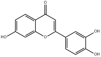 トリヒドロキシフラボン, 3',4',7- 化学構造式