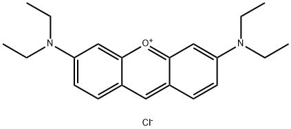 3,6-ビス(ジエチルアミノ)キサンチリウム·クロリド 化学構造式