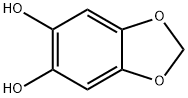 5,6-ジヒドロキシ-1,3-ベンゾジオキソール 化学構造式