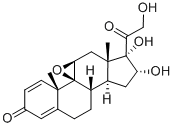 (9,16b)-9,11-Epoxy-16,17,21-trihydroxypregna-1,4-diene-3,20-dione Structure