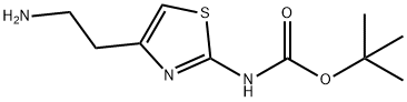 Carbamic  acid,  [4-(2-aminoethyl)-2-thiazolyl]-,  1,1-dimethylethyl  ester  (9CI) Struktur