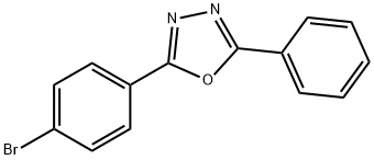 2-(4-ブロモフェニル)-5-フェニル-1,3,4-オキサジアゾール 化学構造式