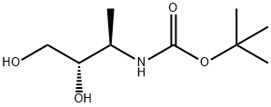 Carbamic acid, [(1R,2S)-2,3-dihydroxy-1-methylpropyl]-, 1,1-dimethylethyl Struktur