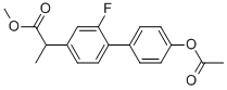 Methyl 2-(4’-Acetoxy-2-fluoro-biphenyl-4-yl)-propionate Structure