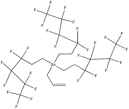 TRIS(1H,1H,2H,2H-PERFLUOROHEXYL)ALLYLTIN Structure