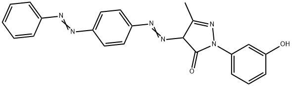 2,4-dihydro-2-(3-hydroxyphenyl)-5-methyl-4-[[4-(phenylazo)phenyl]azo]-3H-pyrazol-3-one Struktur