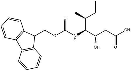 FMOC-(3S,4S, 5S)-4-AMINO-3-HYDROXY-5-METHYL HEPTANOIC ACID Struktur