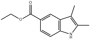 2,3-ジメチル-1H-インドール-5-カルボン酸エチル 化学構造式
