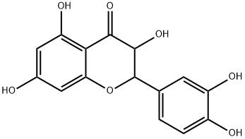 3,3',4',5,7-PENTAHYDROXYFLAVANONE 化学構造式