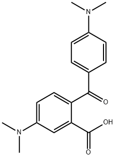 2-[p-(Dimethylamino)benzoyl]-5-(dimethylamino)benzoic acid Struktur