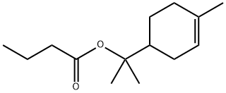 丁酸1-甲基-1-(4-甲基-3-环己烯-1-基)乙酯,2153-28-8,结构式
