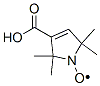 (2,2,5,5-テトラメチル-3-カルボキシ-3-ピロリン-1-イルオキシ)ラジカル 化学構造式