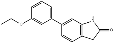 6-(3-ETHOXY-PHENYL)-1,3-DIHYDRO-INDOL-2-ONE 结构式