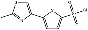 5-(2-甲基-1,3-噻唑-4-基)噻酚-2-磺酰氯 结构式