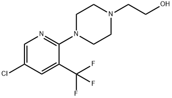 2-[4-[5-CHLORO-3-(TRIFLUOROMETHYL)-2-PYRIDYL]PIPERAZINO]ETHAN-1-OL, 215434-39-2, 结构式