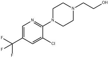 2-[4-[3-CHLORO-5-(TRIFLUOROMETHYL)-2-PYRIDYL]PIPERAZINO]ETHAN-1-OL Struktur