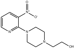 2-[4-(3-NITRO-2-PYRIDYL)PIPERAZINO]ETHAN-1-OL Struktur