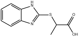 2-(1H-苯并咪唑基-2-基硫基)-丙酸, 21547-70-6, 结构式