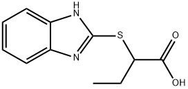 2-(1 H-BENZOIMIDAZOL-2-YLSULFANYL)-BUTYRIC ACID 化学構造式