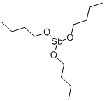 アンチモントリ(1-ブタノラート) 化学構造式