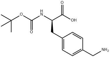 N-BOC-D-4-氨甲基苯丙氨酸, 215597-48-1, 结构式