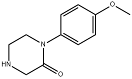 1-(4-メトキシフェニル)ピペラジン-2-オン 化学構造式