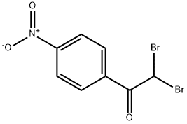 2,2-DIBROMO-1-(4-NITROPHENYL)ETHAN-1-ONE 化学構造式