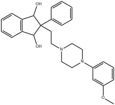2-[2-[4-(m-Methoxyphenyl)-1-piperazinyl]ethyl]-2-phenyl-1,3-indanediol Structure