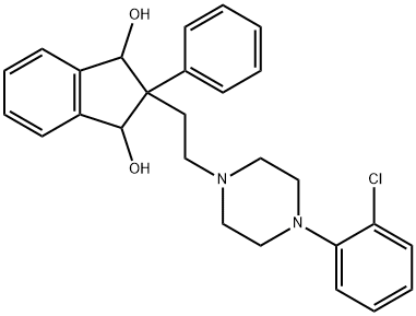 2-[2-[4-(o-Chlorophenyl)-1-piperazinyl]ethyl]-2-phenyl-1,3-indanediol Structure