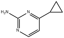 4-シクロプロピル-2-ピリミジンアミン 化学構造式