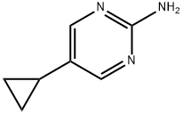 Pyrimidine, 2-amino-5-cyclopropyl- (8CI) Structure