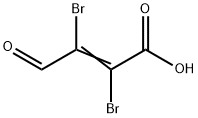 2,3-ジブロモ-4-オキソ-2-ブテン酸 化学構造式