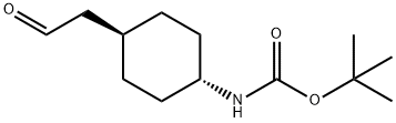 TRANS-4-(2-オキソエチル)シクロヘキシルカルバミン酸TERT-ブチル 化学構造式