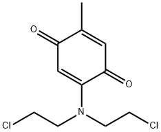 2-[Bis(2-chloroethyl)amino]-5-methyl-2,5-cyclohexadiene-1,4-dione 结构式