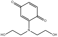 2-[N,N-ビス(2-ヒドロキシエチル)アミノ]-1,4-ベンゾキノン 化学構造式