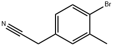 2-(4-溴-3-甲基苯基)乙氰, 215800-25-2, 结构式