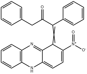 1-[2-Nitrophenazin-1(5H)-ylidene]-1,3-diphenyl-2-propanone Struktur