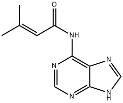 3-Methyl-N-(1H-purin-6-yl)-2-butenamide 结构式
