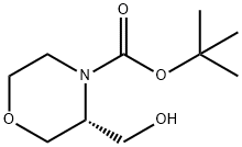 (R)-3-ヒドロキシメチルモルホリン-4-カルボン酸TERT-ブチルエステル 化学構造式