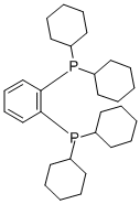 1,2-ビス(ジシクロヘキシルホスフィノ)ベンゼン 化学構造式