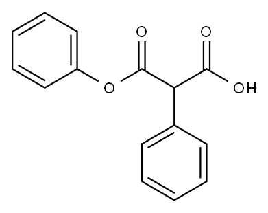 phenyl hydrogen phenylmalonate Struktur