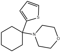 1-(1-(2-thienyl)cyclohexyl)morpholine Struktur