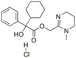 (1-methyl-5,6-dihydro-4H-pyrimidin-2-yl)methyl 2-cyclohexyl-2-hydroxy-2-phenyl-acetate hydrochloride Structure