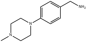 4-(4-メチルピペラジン-1-イル)ベンジルアミン 化学構造式