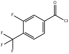塩化3-フルオロ-4-(トリフルオロメチル)ベンゾイル 化学構造式