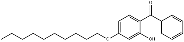 [4-(デシルオキシ)-2-ヒドロキシフェニル]フェニルケトン 化学構造式
