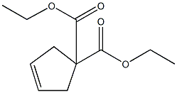 シクロペント-3-エン-1,1-二カルボン酸ジエチルエステル 化学構造式